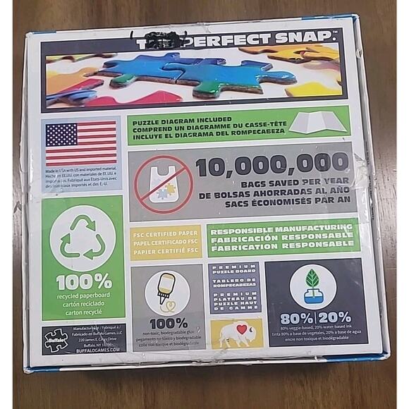 VTG Buffalo 1000 Pc Puzzle Hickory Haven Canal Charles Wysocki Xmas 11491 - Picture 4 of 6